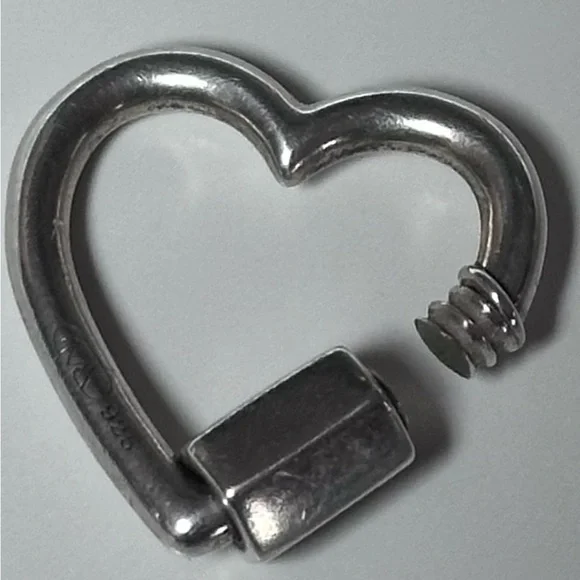 Marla Aaron Baby Drop Lock & Heart Lock Sterling - Picture 2 of 7